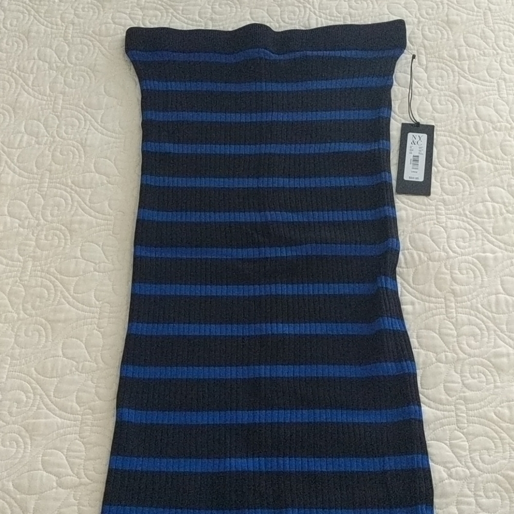 Gabrielle Union Stripe Stretch Skirt, Size: L